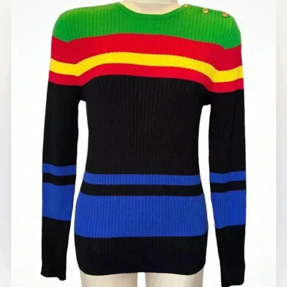 Ralph Lauren Sweaters - Ralph Lauren Women’s Vintage Multicolor Crewneck Sweater NWT Size Large